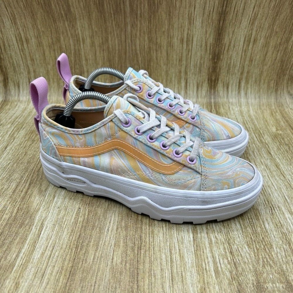 Vans‎ Sentry WC Women's 6.5 Multicolor Marble Swirl Low Platform Sneakers Shoes